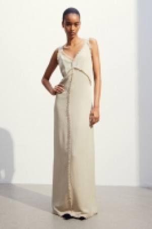 HM  Kleid aus Leinenmix mit Fransenbesatz