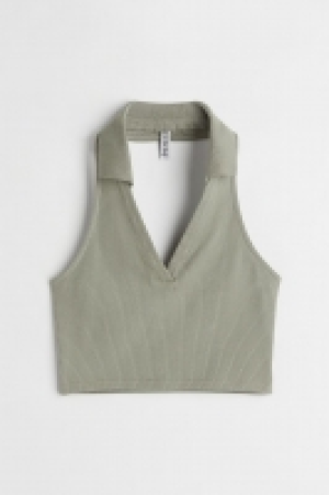 HM  Neckholder-Top mit Kragen