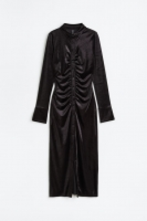 Gerafftes Blusenkleid aus Velours