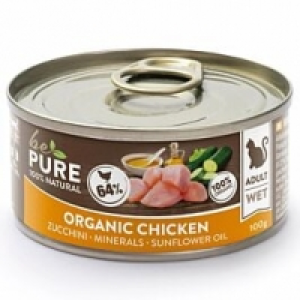 Qualipet  bePure Nassfutter Katze Bio Adult Huhn mit Zucchini 100g