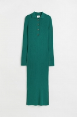 HM  Rippstrickkleid mit Kragen
