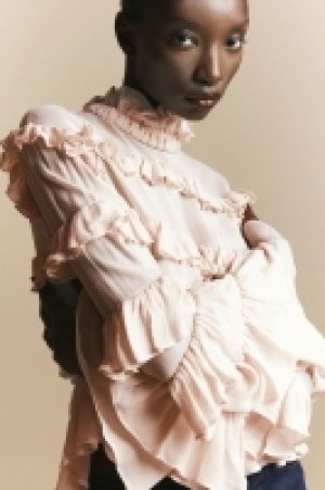 HM  Volantbluse aus Chiffon