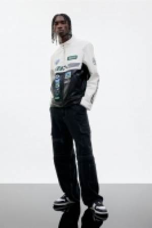 HM  Racer-Jacke mit Motivdetail Regular Fit