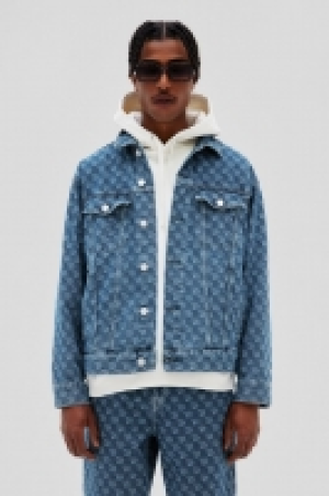 HM  Jeansjacke mit Print in Loose Fit