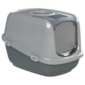 Qualipet  Chatnelle Katzentoilette EcoDome mit Haube & Siebeinsatz grau