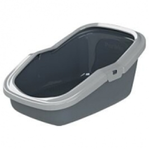 Chatnelle Katzentoilette Eco Minor offen mit Siebeinsatz grau