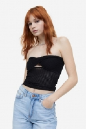 Bandeau-Top mit Twistdetail