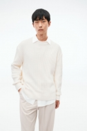 Gerippter Pullover in Loose Fit