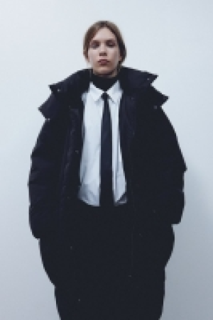 HM  Wattierter Mantel in Oversize Fit