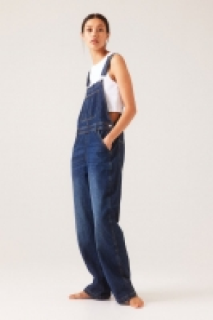 Gerade Denim-Latzhose