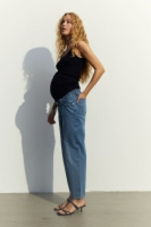 HM  MAMA Mom Loose Ankle Jeans