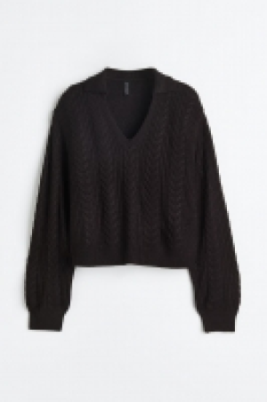 HM  Zopfstrickpullover mit Kragen