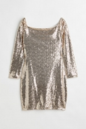 HM  Schulterfreies Paillettenkleid