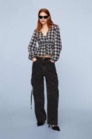 Crêpe-Bluse mit Puffärmeln CHF 12.95