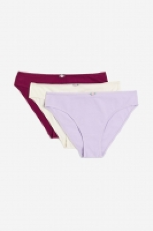 HM  3er-Pack Baumwollslips mit Picotkante