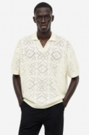 HM  Poloshirt im Häkellook Relaxed Fit