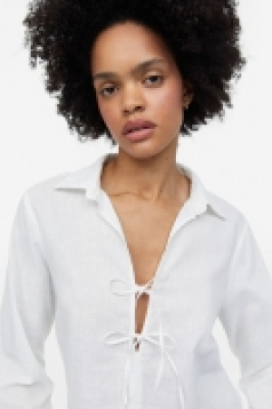 Pop-Over-Bluse aus Leinenmischung CHF 9.95