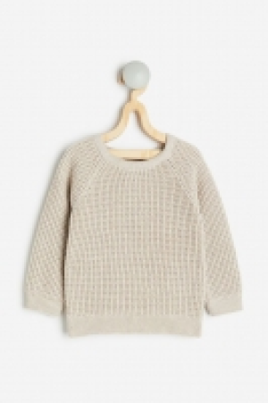Baumwollpullover mit Waffelmuster