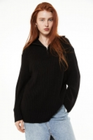 Oversized Pullover mit kurzem Reissverschluss CHF 24.95