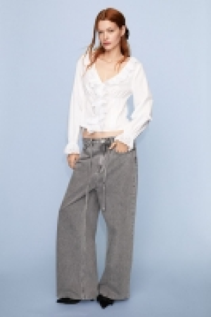Popelinebluse mit Volants CHF 13.95