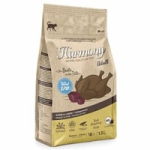 Qualipet  Harmony Cat Natural Trockenfutter kaltgepresst Adult Huhn & Leber