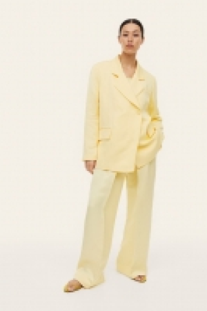 Zweireihiger Blazer aus Leinenmix