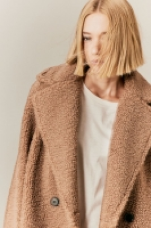 HM  Mantel aus Teddyfleece