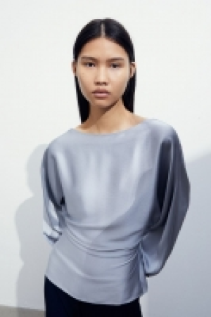 Bluse aus Crêpe-Satin