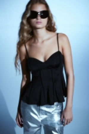 HM  Bustier-Top im Korsagenlook