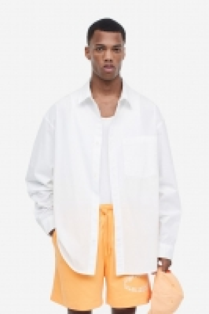 Popelinehemd in Oversized Fit