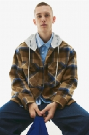 Overshirt mit Kapuze in Relaxed Fit