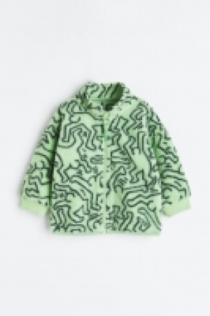 Jacke aus Teddyfleece mit Print