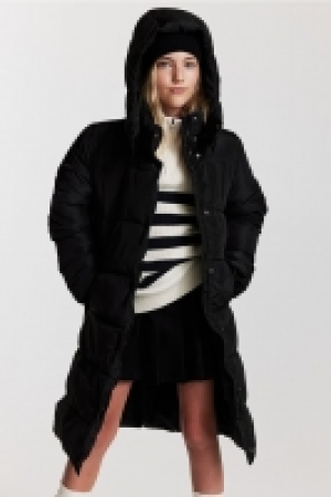Lange Puffer-Jacke