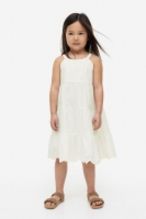 Neckholder-Kleid mit Broderie Anglaise