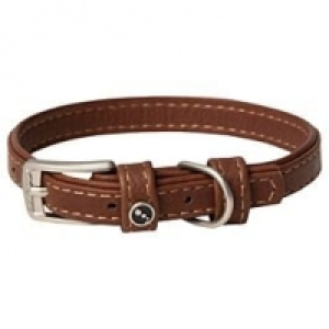 Qualipet  Rogz Hunde Lederhalsband braun