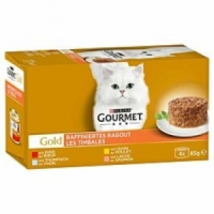 Qualipet  Gourmet Gold Raffiniertes Ragout - Rind, Huhn, Lachs, Thunfisch