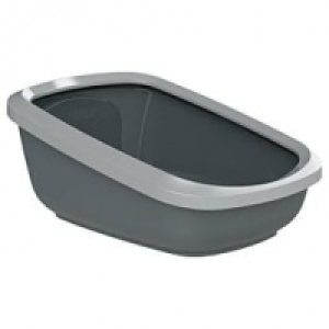Chatnelle Katzentoilette EcoGranda offen mit Siebeinsatz grau
