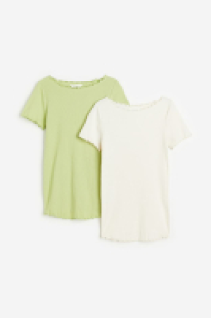 HM  MAMA 2er-Pack Baumwollshirts