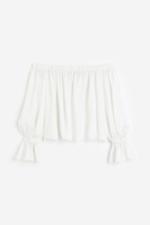 Off-Shoulder-Bluse aus Satin