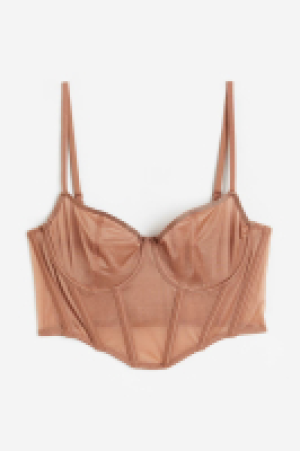 HM  Unwattiertes Bustier aus Mesh