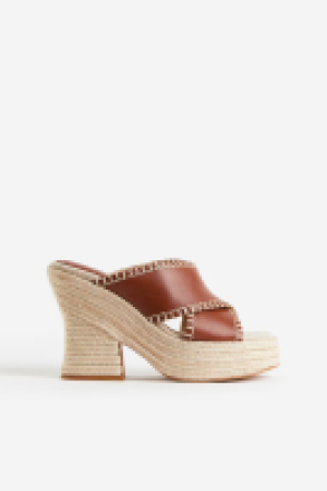 HM  Leder-Espadrilles mit Keilabsatz