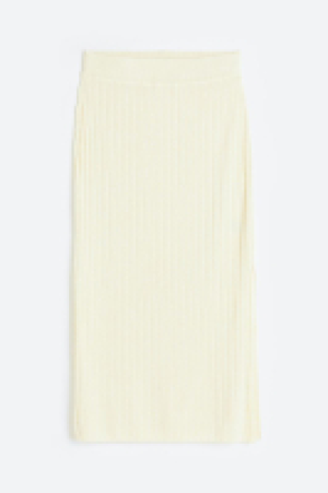 Gerippter Strickjupe