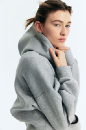 Oversized Hoodiejacke aus Scuba