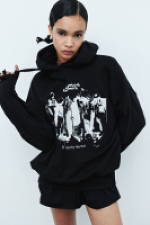 HM  Oversized Hoodie mit Motivprint