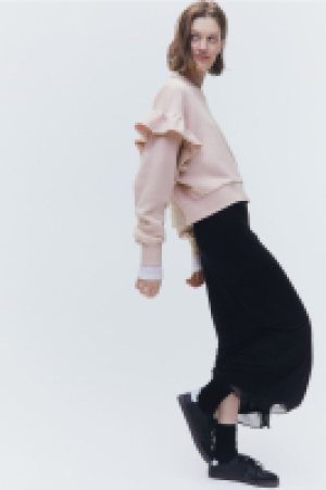 HM  Oversized Sweatshirt mit Volantbesatz