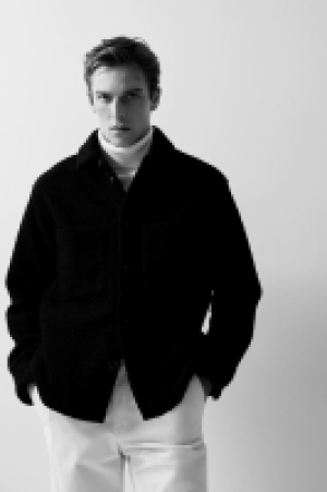 Bouclé-Overshirt in Loose Fit