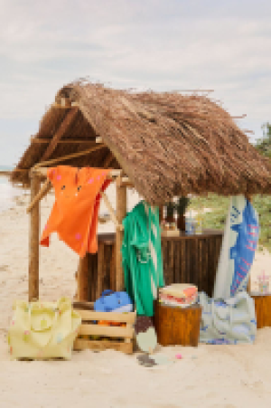 HM  Gemusterte Strandtasche