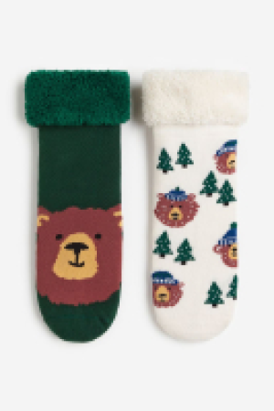 HM  2er-Pack Antirutschsocken aus Fleece