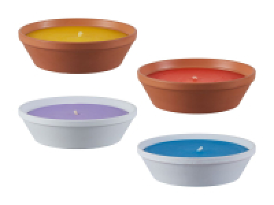 Tonschale mit Citronella-Kerze