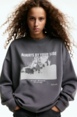 HM  Oversized Sweatshirt mit Motiv